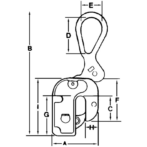 GX Structural Short Leg Plate Clamp, 2000 lbs. (1 tons), 1/16" - 3/4" Jaw Opening Distribution Jean Lapalme