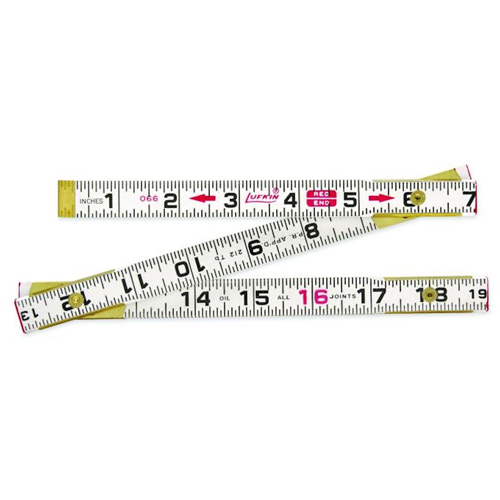 Red End&reg; Rule, 2 m L, Wood, 1 mm Graduations Distribution Jean Lapalme