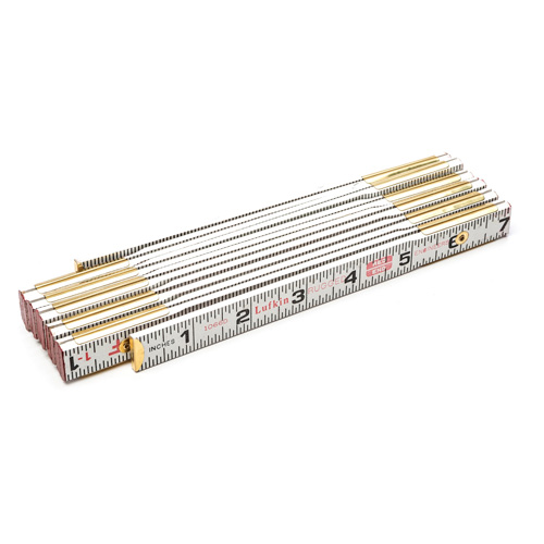 R&egrave;gle en bois pliante, 6' lo, Bois, Graduations de 1/6" Distribution Jean Lapalme
