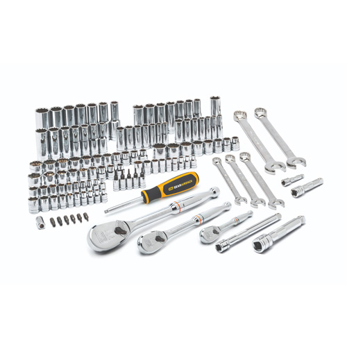 Jeu d'outils pour m&eacute;caniciens &agrave; 6 et 12 pans standards et profonds de 1/4", 3/8" et 1/2" SAE/m&eacute;triques Distribution Jean Lapalme