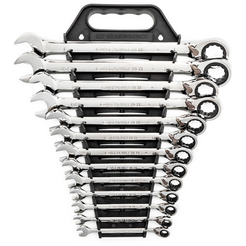 72-Tooth 12 Point Reversible Ratcheting SAE Wrench Set, Combination, 13 Pieces, Imperial Distribution Jean Lapalme