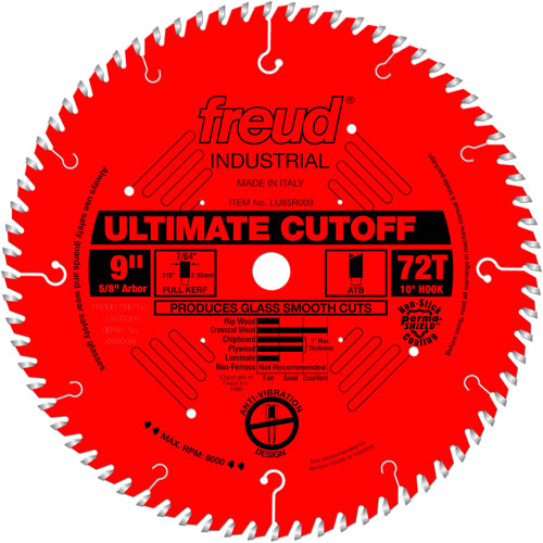 Lames de scie industrielle TCS - finition et coupe en travers, 9", 72 dents, Pour Bois Distribution Jean Lapalme