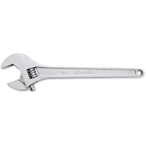 Adjustable Tapered Handle Wrench - Carded, 15" L, 1-11/16"/43 mm Max Width, Chrome/Polished Distribution Jean Lapalme