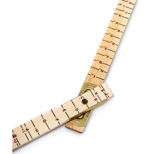 Red End&reg; Oversized Brick Mason Rule, 6' L, Wood, 1/16" Graduations Distribution Jean Lapalme
