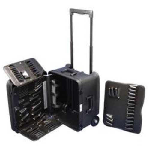 Trousse d'outils de service mobile sur 2 roues, 16-3/4" la x 13-1/2" p x 20" h, Noir Distribution Jean Lapalme