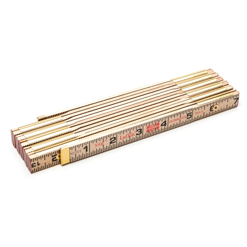 R&egrave;gle pliante, 6' lo, Bois, Graduations de 1/16" Distribution Jean Lapalme