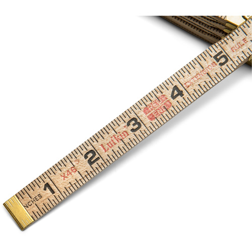 R&egrave;gle pliante, 6' lo, Bois, Graduations de 1/16" Distribution Jean Lapalme