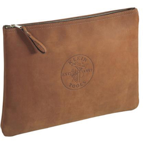 Contractor's Leather Portfolio Zipper Bag, Tool Holder, Leather, 1 Pockets Distribution Jean Lapalme