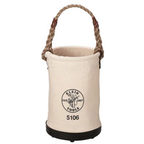 Straight-Wall Bucket, 12" L x 12" W x 15" H, Canvas, Beige Distribution Jean Lapalme