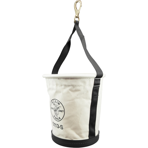 Godet &agrave; paroi conique avec mousqueton pivotant, 13" h, Toile, Naturel Distribution Jean Lapalme
