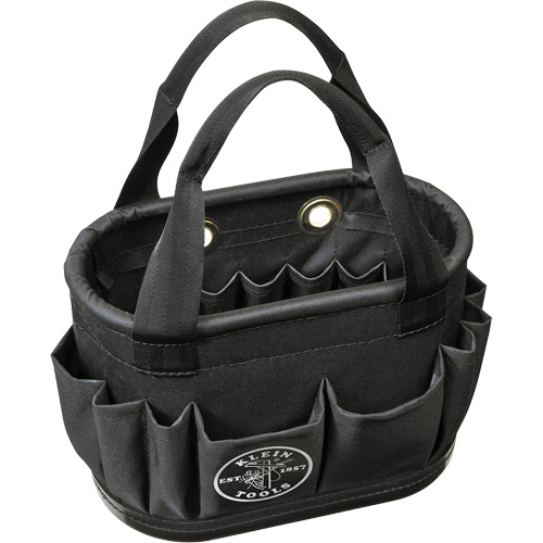 29-Pocket Hard-Body Aerial Bucket, 14" L x 10" H, Polyester, Black Distribution Jean Lapalme