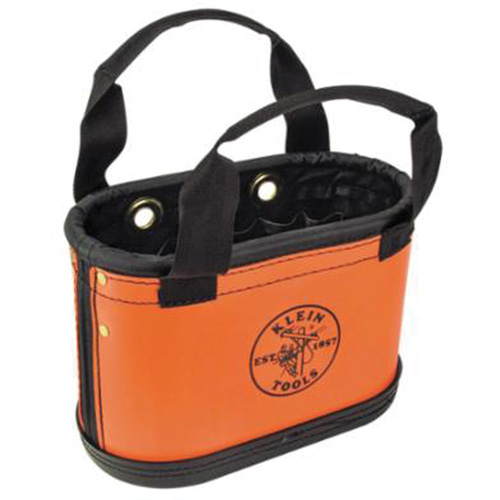 Hard-Body Oval Bucket, 14" L x 7" W x 10" H, Plastic, Orange Distribution Jean Lapalme
