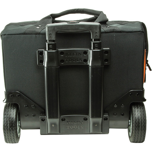 Tradesman Pro Rolling Tool Bag, Ballistic Polyester, 24 Pockets, Black/Orange Distribution Jean Lapalme