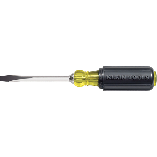 Tournevis industriels fendu &agrave; pointe en losange, 1/4", 8-11/32" lo, Prise Coussin&eacute;e Distribution Jean Lapalme