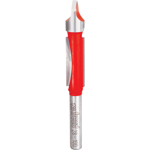 Fraise - foret guide pour panneau, 3/8" dia, 1" ha, 3" lo, 1/4" Manche Distribution Jean Lapalme
