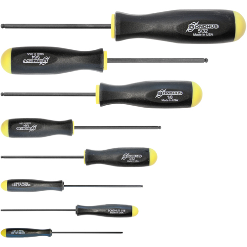 Ball Driver Screwdriver Sets - SAE, 8 Pcs. Distribution Jean Lapalme
