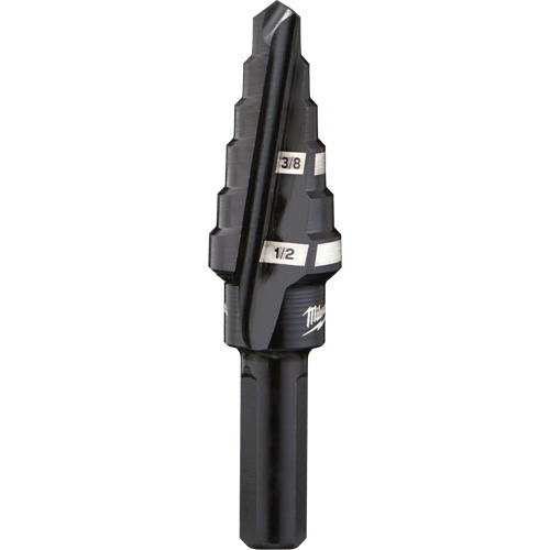#6 Step Drill Bit, 3/8" - 1/2" , 1/16" Increments, High Speed Steel Distribution Jean Lapalme