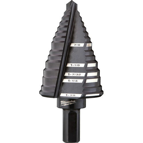#12 Step Drill Bit, 7/8" - 1-3/8" , High Speed Steel Distribution Jean Lapalme