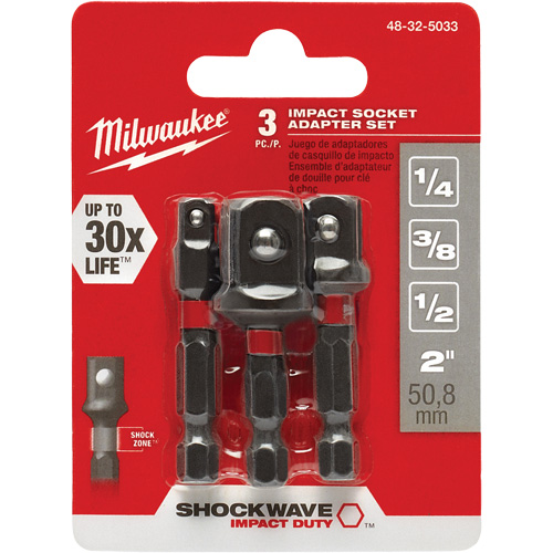 Shockwave Impact Driver Socket Adapter Set, 1/4" Drive Size, Ball, 1-7/8" L Distribution Jean Lapalme