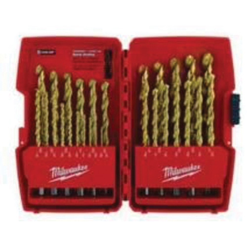 Jeu de forets &eacute;tag&eacute;s Thunderbolt, 29 morceaux, Acier rapide Distribution Jean Lapalme