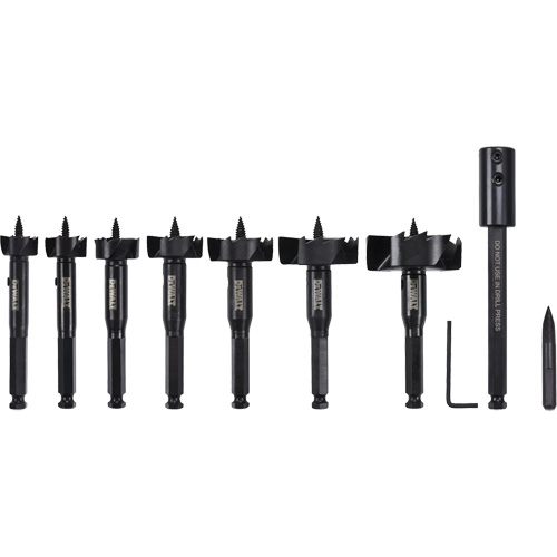 Self-Feed Wood Drill Bit Kit, 8 Pieces, High Carbon Steel Distribution Jean Lapalme