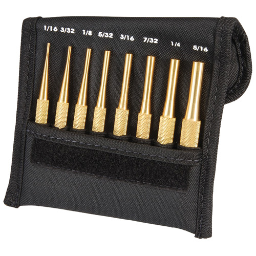 Brass Drive Pin Punch Set, 8 Pieces Distribution Jean Lapalme