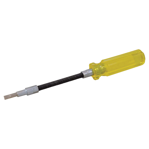 Flexible Slotted Screwdriver, 3/16" Tip, Round, 7-1/2" L, Plastic Handle Distribution Jean Lapalme
