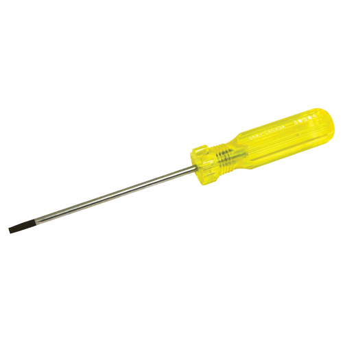 Electrician's Slotted Screwdriver, 5/32" Tip, Round, 7-3/4" L, Plastic Handle Distribution Jean Lapalme