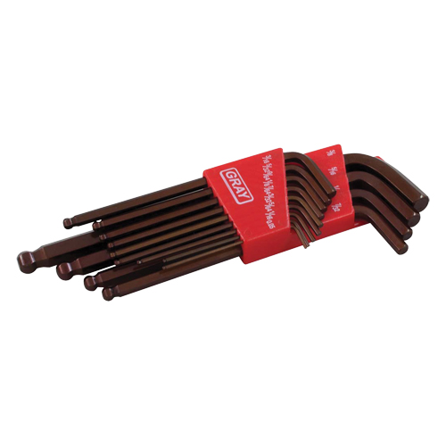 Long Arm Ball Hex Key Set, 13 Pcs., Imperial Distribution Jean Lapalme