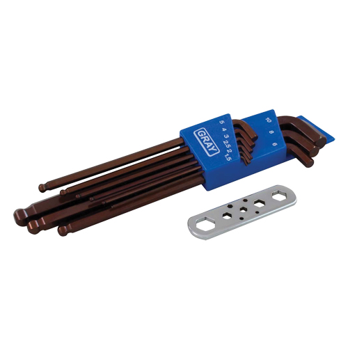 Long Arm Ball Hex Key Set, 9 Pcs., Metric Distribution Jean Lapalme