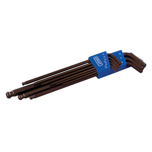 Extra Long Arm Ball Hex Key Set, 9 Pcs., Metric Distribution Jean Lapalme