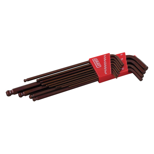 Extra Long Arm Ball Hex Key Set, 13 Pcs., Imperial Distribution Jean Lapalme