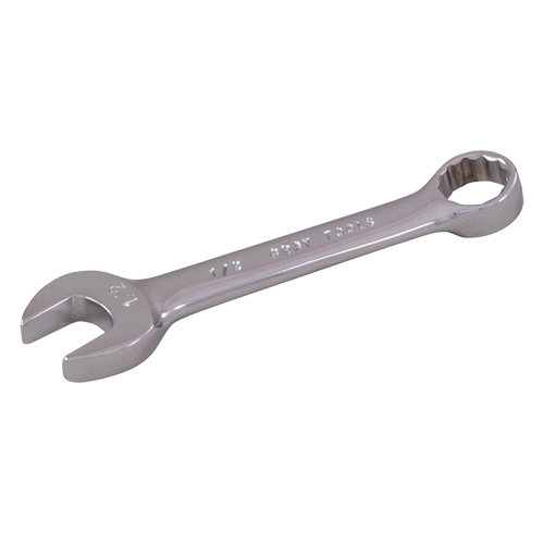 Stubby Combination Wrench, 12 Point, 1/4", Chrome Finish Distribution Jean Lapalme