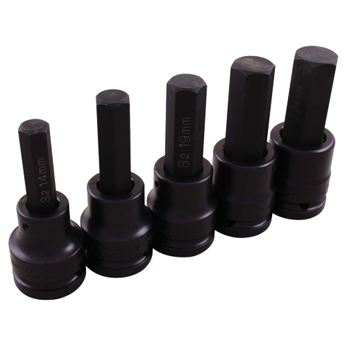 Impact Socket Set, Hex, 3/4" Drive, 5 Pcs Distribution Jean Lapalme