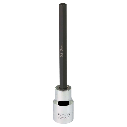 Extra Long Bit  Socket, 6 mm x 4" L, 3/8" Drive Distribution Jean Lapalme