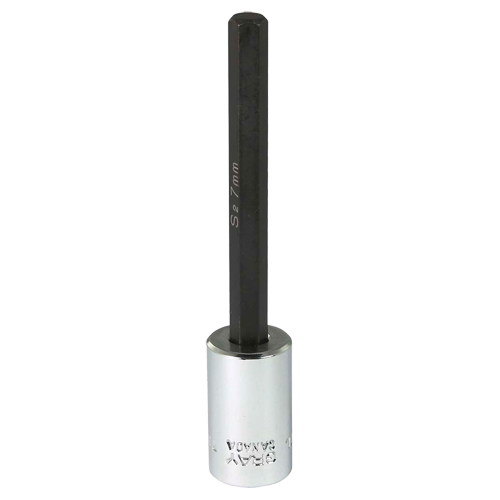 Tr&egrave;s longue douille &agrave; embout, 7 mm x 4" lo, Prise 3/8" Distribution Jean Lapalme