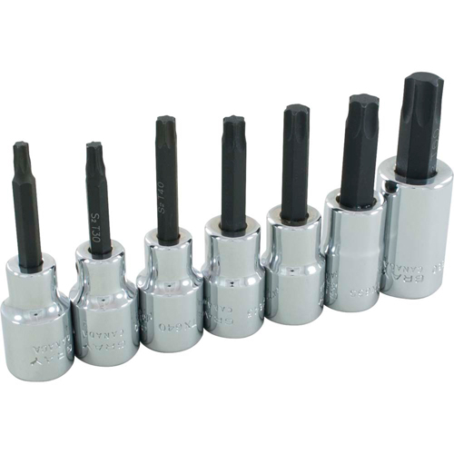 Jeu de douilles Torx, Torx, Prise 1/2", 7 mrcx Distribution Jean Lapalme
