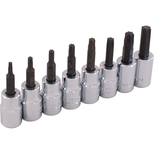 Socket Set, Torx&reg;, 3/8" Drive, 8 Pcs Distribution Jean Lapalme