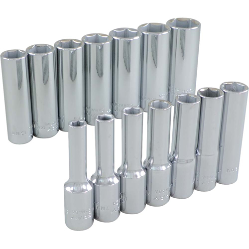 Socket Set, 14 Pcs, 3/8" Drive Size, Deep Distribution Jean Lapalme