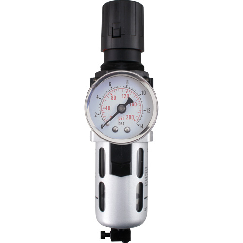 Filtre/r&eacute;gulateur d'air modulaire (manom&egrave;tre compris), 1/4" NPT, 145 PSI, Capacit&eacute; de 0,3 oz liq. Distribution Jean Lapalme