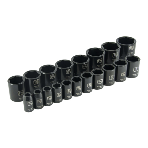 Jeu de douilles SAE, 19 Mcx, Chocs, Prise de 1/2" Distribution Jean Lapalme