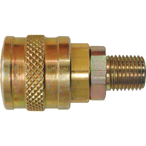 Quick Couplers - 1/4" Industrial, One Way Shut-Off - Automatic Couplers, Brass Distribution Jean Lapalme