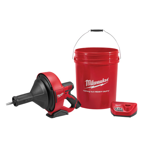 M12 Drain Snake Kit, Electric, 1/4" x 25' and 5/16" x 25' Distribution Jean Lapalme