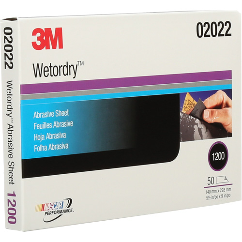 Feuille abrasive Wetordry 401Q, 5-1/2" x 9", Grain Fin, Carbure de silicium Distribution Jean Lapalme