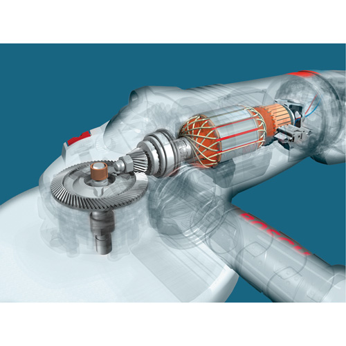 High Performance Large Angle Grinder, 9", 120 V, 15 A, 6500 RPM Distribution Jean Lapalme