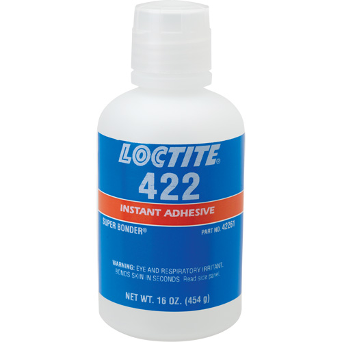 Adh&eacute;sif instantan&eacute; 422 Super Bonder, Transparent, Bouteille, 16 oz Distribution Jean Lapalme