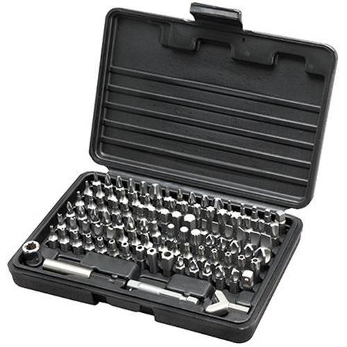 Jeu dembouts Master, 100 Mcx, Papillon/Hexagonale/Phillips/Pozidriv/&agrave; ergots/Carr&eacute;e/Torq-Set/Torx/Torx inviolable/Triple carr&eacute; Distribution Jean Lapalme