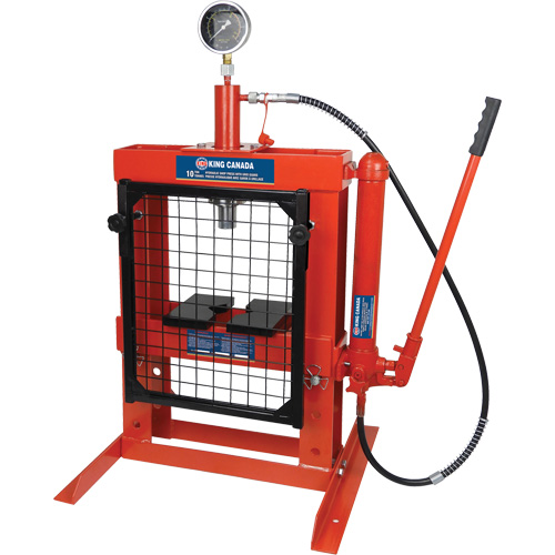 Hydraulic Shop Press with Grid Guard, 10 Tons Capacity Distribution Jean Lapalme