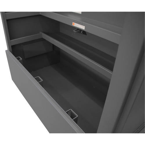 Boîte de rangement pour le chantier, style piano, 60-1/2" la x 34-3/4" p x 49-3/8" h, Gris Distribution Jean Lapalme