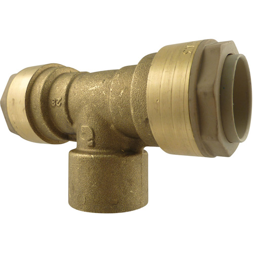 Raccord de tuyau d'air en T Quickline, Laiton, 1/2" Distribution Jean Lapalme